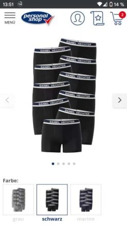 (Personalshop) 10er Pack Daniel Hechter Herren Boxershorts (schwarz, Grau, Marine) (M - 3XL) + Gratis Fernglas