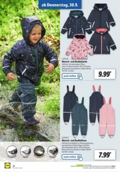 LUPILU® Matsch- Und Buddelkleidung Kleinkinder (Herbst Version Mit Futter) Ab 7,99 € [online Sofort / Markt Ab 30.09.] [LIDL]
