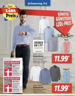 LIDL Nobel League Hemden Regular Und Slim Fit