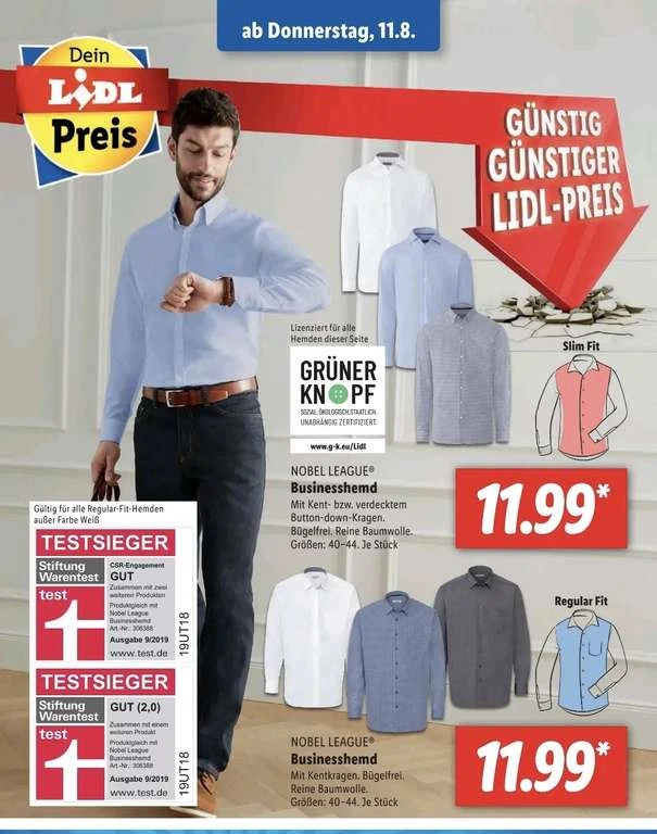 LIDL Nobel League Hemden Regular Und Slim Fit 1 LIDL Nobel League Hemden Regular Und Slim Fit