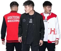 HIDETOSHI WAKASHIMA Herren College Jacken In 3 Farben (Größen S Bis XXL)