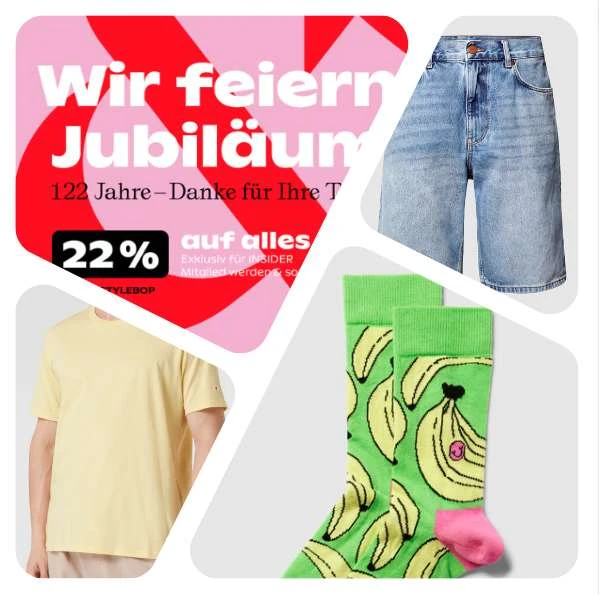 P&C: Jubiläums-Deal Mit Beispielen: 22 % Auf Fast Alles, Z.B. CHAMPION T-Shirt Mit Label-Print In Hellgelb (Gr. S - XL) 1 P&C: Jubiläums-Deal Mit Beispielen: 22 % Auf Fast Alles, Z.B. CHAMPION T-Shirt Mit Label-Print In Hellgelb (Gr. S - XL)