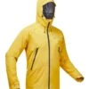 Quechua Wanderjacke Herren MH500, Wetterfest, Wasserdicht, 25.000mm Wassersäule, Größen Nur Noch XL, Farbe Gelb