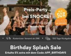 Snocks Birthday Sale Bspw. Sneakersocken / Trunks -50%