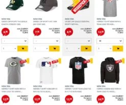New Era: NFL & MLB Sale Bei Picksport, Caps Ab 6,99 €, T- Shirt 12,99 € Und Hoodies Für 24,99 €
