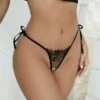 Elegant Love Slip-Ouvert Damen-Höschen Mit Offenem Schritt, Hohlem Mesh-Tanga