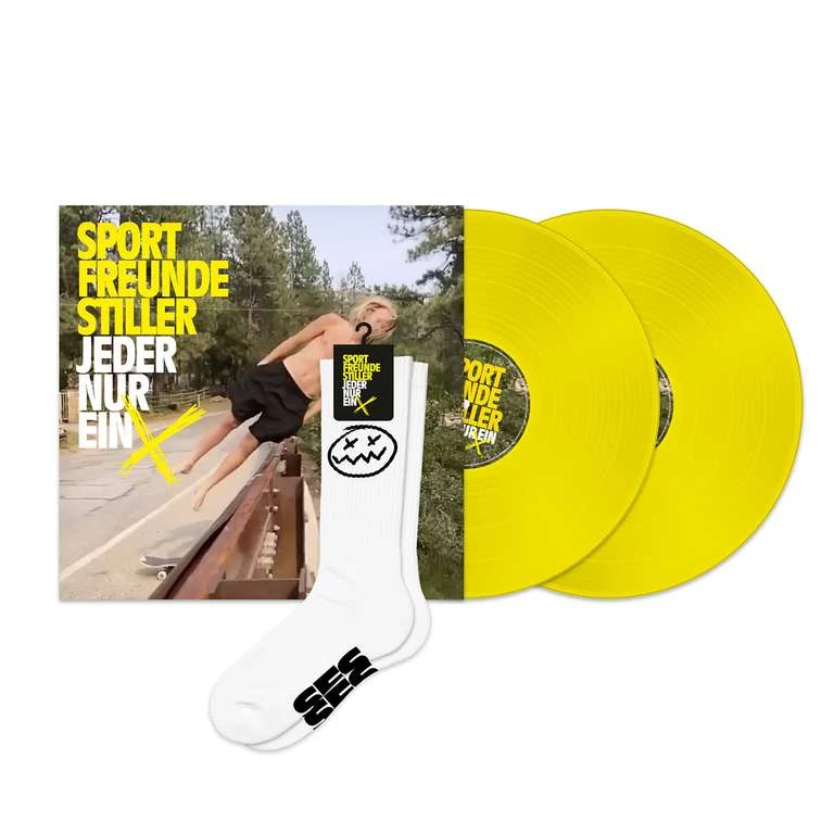 Sportfreunde Stiller – JEDER NUR EIN X (Ltd. Gelbe Doppelvinyl + Jeder Nur Ein X-Tennissocken) (Vinyl) (Exklusiv Auf Amazon.de) 1 Sportfreunde Stiller – JEDER NUR EIN X (Ltd. Gelbe Doppelvinyl + Jeder Nur Ein X-Tennissocken) (Vinyl) (Exklusiv Auf Amazon.de)