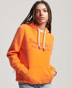 Superdry Damen Venue Hoodie Marineblau/Orange/Grau -Mode Kleidung Verkauf 2246170 1 2