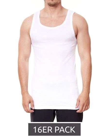 16er Pack - LeGiorgio – Feinripp Oder Doppelripp Unterhemd Für Herren, Stück ~ 2€ (Weiß, Verschiedene Größen M-3XL, 100 % Baumwolle) 2 16er Pack - LeGiorgio – Feinripp Oder Doppelripp Unterhemd Für Herren, Stück ~ 2€ (Weiß, Verschiedene Größen M-3XL, 100 % Baumwolle) – Bild 2