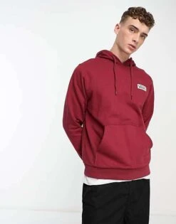 Vans Kapuzenpullover In Burgunderrot Mit Box-Logo (Gr. XS - XXL)