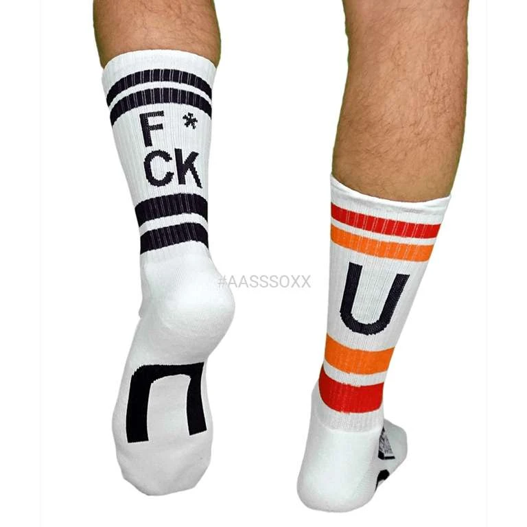 Sportsocken AASSSOXX "F*CK U" (weiß) 2 Sportsocken AASSSOXX "F*CK U" (weiß) – Bild 2