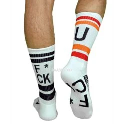 Sportsocken AASSSOXX "F*CK U" (weiß)