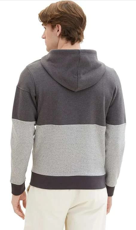 TOM TAILOR Herren Colorblock Hoodie Sweatjacke XL 2 TOM TAILOR Herren Colorblock Hoodie Sweatjacke XL – Bild 2