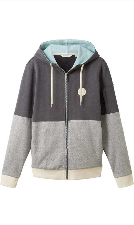 TOM TAILOR Herren Colorblock Hoodie Sweatjacke XL 3 TOM TAILOR Herren Colorblock Hoodie Sweatjacke XL – Bild 3