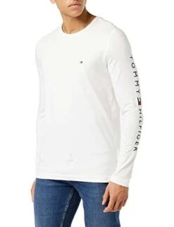 Tommy Hilfiger Herren Langarmshirt Tommy Logo Baumwolle Größe [XS-3XL]