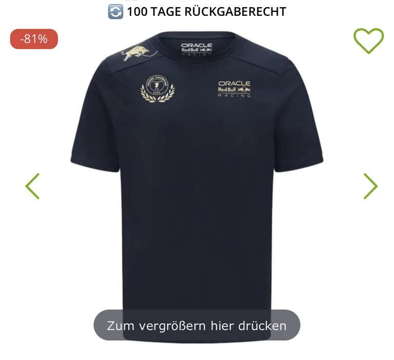Formel 1 Red Bull Racing F1 2022 Max Verstappen Champion Winner T-Shirt Für 17,10 Euro (XS-XXL) 1 Formel 1 Red Bull Racing F1 2022 Max Verstappen Champion Winner T-Shirt Für 17,10 Euro (XS-XXL)