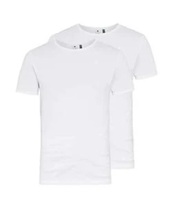 G-STAR RAW Herren Basic T-Shirt 2-Pack, Weiß, S,M,L,XXL