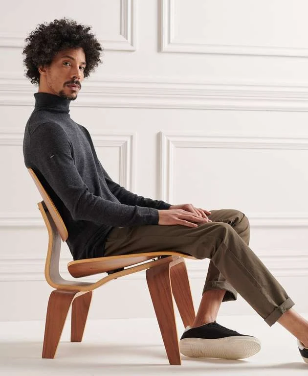 Superdry Herren Merino Rollkragenpullover 3 Superdry Herren Merino Rollkragenpullover – Bild 3