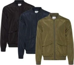 !SOLID Arlo Herren Übergangsjacke Im Bomberjacken-Look | S-2XL, In Schwarz, Navy Und Olivgrün, Softshell