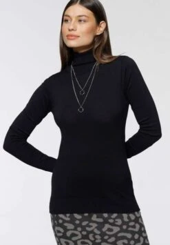 [Otto UP] Klassischer Rollkragenpullover Von Bruno Banani Mit Metalllogo | Gr. 32 - 50, Verschiedene Farben