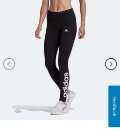 Adidas Leggings Damen - Linear Logo Schwarz XS - XL