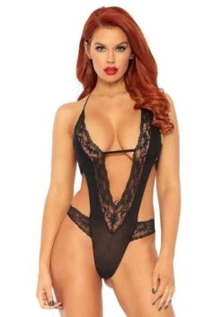 Leg Avenue, Deep-V Teddy, Body, Dessous-Set