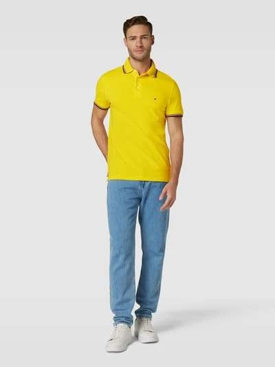 Tommy Hilfiger 1985 Collection Tipped Slim Fit Polo In Gelb (Gr. M Oder XL) 4 Tommy Hilfiger 1985 Collection Tipped Slim Fit Polo In Gelb (Gr. M Oder XL) – Bild 4