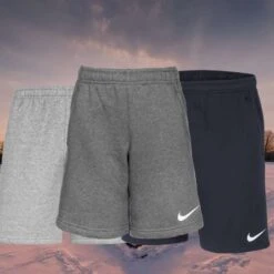 NIKE PERFORMANCE Park 20 Fleece Trainingsshorts Kinder In 3 Farben | Gr. S-XL, 82 % Baumwolle, Kordelzug & Reißverschlusstaschen