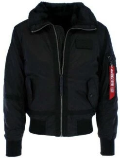 Alpha Industries Bomberjacke B15-3 TT Schwarz / Grün - Gr. XS Bis XXL