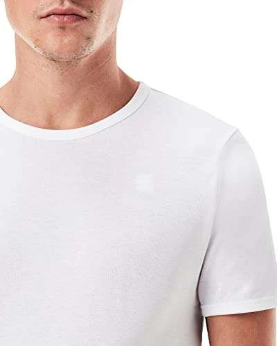 G-STAR RAW Herren Basic T-Shirt 2-Pack, Slim Fit, Weiß, Schwarz, Blau 5 G-STAR RAW Herren Basic T-Shirt 2-Pack, Slim Fit, Weiß, Schwarz, Blau – Bild 5