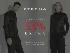 ETERNA - BLACK WEEK SALE 2023: - 33 % EXTRA Auf Black Sale-Kategorie (u.a. Auf Blusenkleider, Hemden, Strick-Pullover)