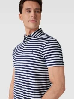 Polo Ralph Lauren Poloshirt Mit Logo-Stitching In Marineblau | M - XXL | Beige, Blau, Marieneblau -Mode Kleidung Verkauf 2263373 1 2