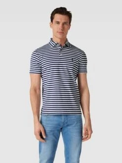 Polo Ralph Lauren Poloshirt Mit Logo-Stitching In Marineblau | M - XXL | Beige, Blau, Marieneblau -Mode Kleidung Verkauf 2263373 1 3