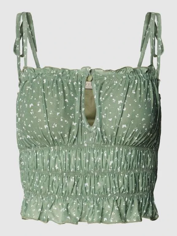 REVIEW Damen Crop Top Mit Allover-Muster In Altrosa O. Lindgrün, XS - XL 3 REVIEW Damen Crop Top Mit Allover-Muster In Altrosa O. Lindgrün, XS - XL – Bild 3