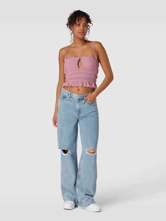 REVIEW Damen Crop Top Mit Allover-Muster In Altrosa O. Lindgrün, XS - XL 4 REVIEW Damen Crop Top Mit Allover-Muster In Altrosa O. Lindgrün, XS - XL – Bild 4