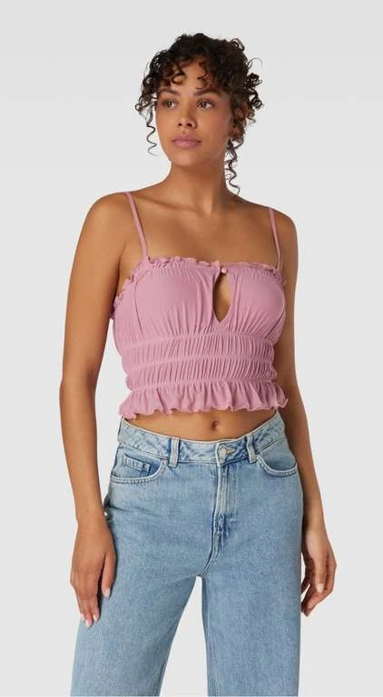 REVIEW Damen Crop Top Mit Allover-Muster In Altrosa O. Lindgrün, XS - XL 5 REVIEW Damen Crop Top Mit Allover-Muster In Altrosa O. Lindgrün, XS - XL – Bild 5