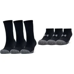 Under Armour 3er Pack Atmungsaktive Sportsocken + 3er Pack Low Cut Im Bundle Größe M (39-42) - Prime