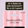 Rewe Kartenwelt Hunkemöller 20% Auf Die Geschenkkarte