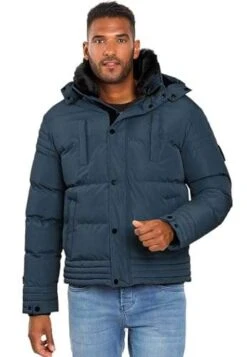 ALESSANDRO SALVARINI Winterjacke Herren Jacke Herren Winter - Abnehmbare Kapuze, Teddyfell Fell Gefüttert Warm, Wind Schutz, Wasserabweisend