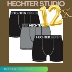 [Outlet46] 12x Hechter Studio Herren Baumwoll-Boxershorts Im Set Oder Nach Wahl (Gr. S - XXL) | 2,88 € Pro Unterhose