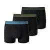 [Prime] 3-er Pack Schiesser Boxershorts Bio Baumwolle In Schwarz / Blau-grün Bzw Schwarz /braun (95% Baumwolle, 5% Elasthan) | S - 4XL