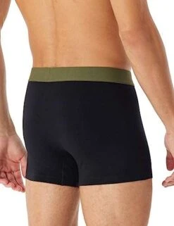 [Prime] 3-er Pack Schiesser Boxershorts Bio Baumwolle In Schwarz / Blau-grün Bzw Schwarz /braun (95% Baumwolle, 5% Elasthan) | S - 4XL -Mode Kleidung Verkauf 2270604 1 2