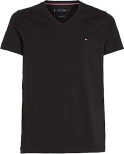 Tommy Hilfiger Herren T-Shirt Kurzarm Core Stretch V-Ausschnitt