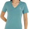 Calvin Klein Jeans Damen Monologo Slim V-Neck Tee Strickoberteile (S-XL)