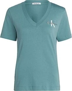 Calvin Klein Jeans Damen Monologo Slim V-Neck Tee Strickoberteile (S-XL) 10 Calvin Klein Jeans Damen Monologo Slim V-Neck Tee Strickoberteile (S-XL) -Mode Kleidung Verkauf 2271176 1 4