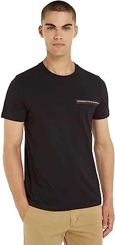 Tommy Hilfiger Herren T-Shirt Kurzarm Stripe Rundhalsausschnitt (Amazon Prime)