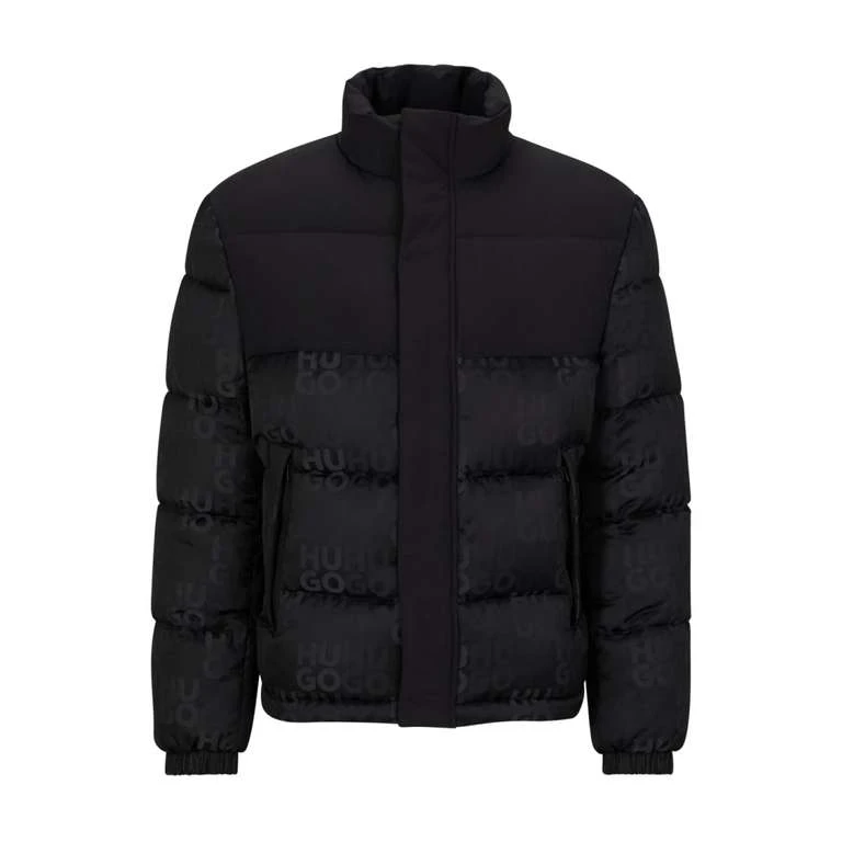 HUGO BOSS SCHWARZE SYNTHETISCHE DAUNENJACKE 1 HUGO BOSS SCHWARZE SYNTHETISCHE DAUNENJACKE