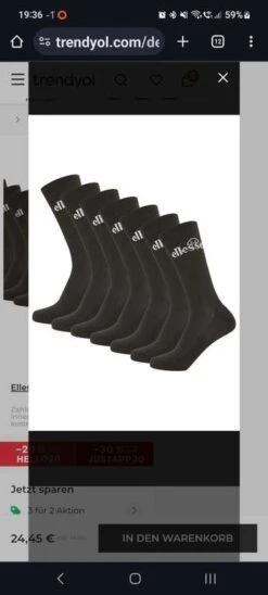 21 Paar Ellesse Unisex Trego Sport Socken Für 26,88€ (statt 66€) - Neukunden
