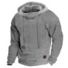 Herren-Kapuzenpullover, Outdoor-Sport, Einfarbig, Langärmelig, Cotosen