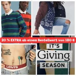 LEVI'S: 20 % Rabatt Bei Einem MBW Von 180 €, Auch Auf Reduziertes (Sweatshirts, Pullover, Jeans Etc.), Z.B. 2x Winterjacken
